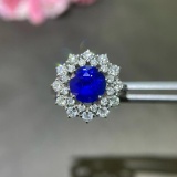 14k Gold 2.95 Ctw Natural Sapphire & Diamond Ring