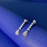 14k Gold 0.80 Ctw Natural H Diamond Earrings