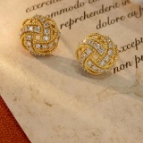 14k Gold 0.66 Ct Natural H Diamond Earrings