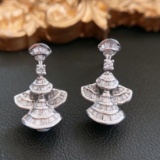 14k Gold 0.60 Ct Natural H Diamond Earrings