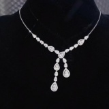 14k Gold 2.8 Ct Natural H Diamond Necklace