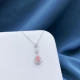 14k Gold 0.41 Ctw Natural Pink Diamond & Diamond Necklace