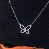 14k Gold 0.28 Ct Natural H Diamond Necklace