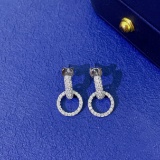 14k Gold 0.56 Ct Natural H Diamond Earrings