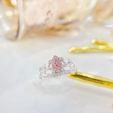 14k Gold 0.32 Ctw Natural Pink Diamond & Diamond Ring