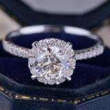 14k Gold 1.37 Ctw Natural H Diamond Ring
