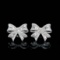 14k Gold 1.0 Ct Natural H Diamond Earrings