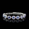 14k Gold 3.89 Ctw Natural Sapphire & Diamond Bracelet
