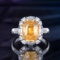 14k Gold 5.60 Ctw Natural Sapphire & Diamond Ring/pendant