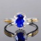 14k Gold 1.25 Ctw Natural Sapphire & Diamond Ring