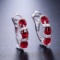 14k Gold 1.74 Ctw Natural Ruby & Diamond Earrings