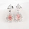 14k Gold 0.64 Ctw Natural Pink Diamond & Diamond Earrings