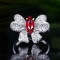 14k Gold 2.48 Ctw Natural Ruby & Diamond Ring/pendant