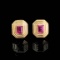 14k Gold 0.72 Ct Natural Ruby Earrings