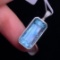 14k Gold 7.8 Ct Natural Aquamarine & Diamond Pendant