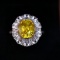 14k Gold 4.79 Ctw Natural Sapphire & Sapphire Ring