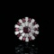 14k Gold 0.72 Ct Natural Ruby & Ruby & Sapphire Ring