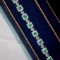 14k Gold 4.89 Ctw Vivid Green Natural Emerald & Diamond Bracelet