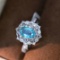 14k Gold 0.99 Ct Natural Paraiba Tourmaline & Diamond Ring