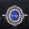 14k Gold 1.02 Ct Natural Sapphire & Diamond Ring