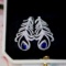 14k Gold 2.49 Ctw Vivid Blue Natural Sapphire & Diamond Earrings