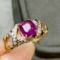 14k Gold 2.50 Ctw Natural Sapphire & Diamond Ring