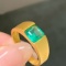 14k Gold 1 Ct Vivid Green Natural Emerald Ring
