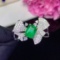 14k Gold 1.70 Ct Vivid Green Natural Emerald & Diamond Ring
