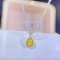 14k Gold 0.29 Ctw Natural Yellow Diamond & Diamond Necklace