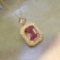 14k Gold 1.67 Ctw Natural Tourmaline & Diamond Necklace