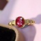 14k Gold 1.52 Ctw Natural Ruby & Diamond Ring