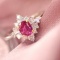 14k Gold 0.80 Ctw Natural Ruby & Diamond Ring