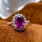 14k Gold 1.06 Ct Natural Sapphire & Diamond Ring