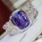 14k Gold 1.89 Ctw Natural Tanzanite & Diamond Ring