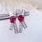 14k Gold 1.89 Ctw Natural Ruby & Diamond Earrings