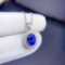 14k Gold 1.61 Ct Natural Sapphire & Diamond Pendant