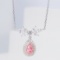 14k Gold 1.23 Ctw Natural Pink Diamond & Diamond Necklace