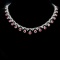 14k Gold 9.97 Ctw Natural Ruby & Diamond Necklace