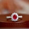 14k Gold 1.42 Ctw Natural Ruby & Diamond Ring