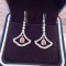 14k Gold 0.68 Ctw Natural Pink Diamond & Diamond Earrings