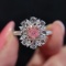 14k Gold 0.93 Ctw Natural Pink Diamond & Diamond Ring