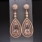 14k Gold 7.31 Ctw Natural Morganite & Diamond Earrings