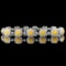 14k Gold 3.87 Ctw Natural Yellow Diamond & Diamond Bracelet