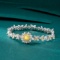 14k Gold 5.22 Ctw Natural Yellow Diamond & Diamond Bracelet
