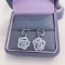 14k Gold 1.40 Ctw Natural H Diamond Earrings