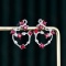 14k Gold 2.4 Ct Natural Ruby & Diamond Earrings