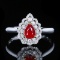 14k Gold 0.61 Ct Natural Ruby & Diamond Ring