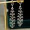 14k Gold 1.3 Ct Natural H Diamond Earrings
