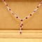 14k Gold 5.33 Ctw Natural Ruby & Diamond Necklace