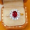 14k Gold 1.59 Ctw Natural Ruby & Diamond Ring